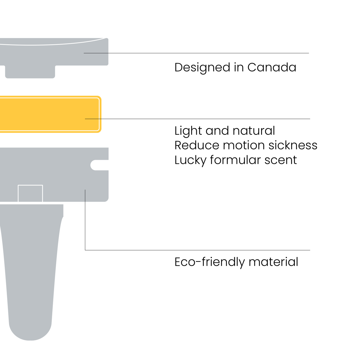 A view of the fortune elment car diffuser diagram on the left side, highlighting its base design, structural details, and showcasing the clip for user reference.